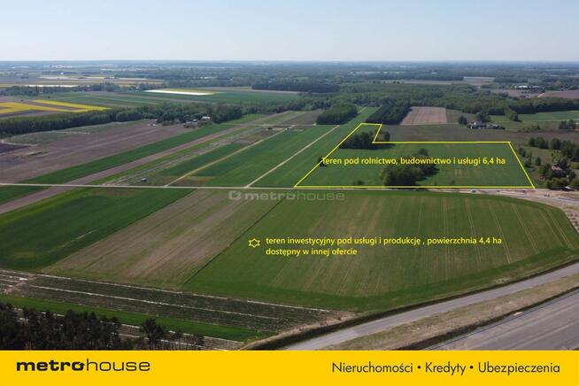 6,4ha rolno/budowlano/usługowa przy S7 k/ Warszawy