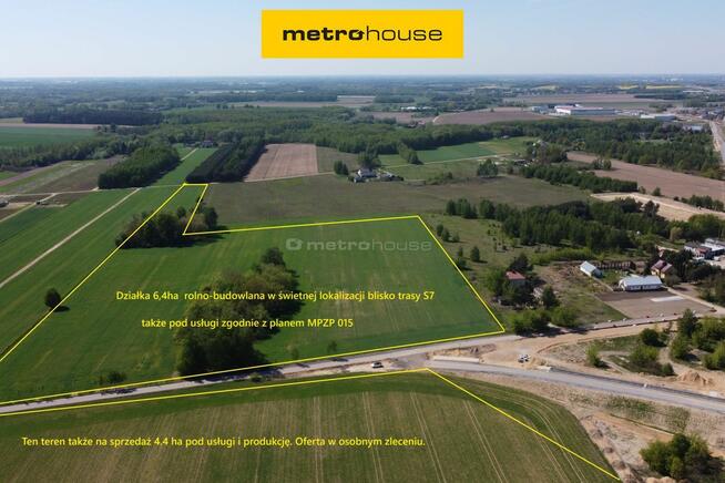 6,4ha rolno/budowlano/usługowa przy S7 k/ Warszawy