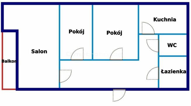 3 pokoje z balkonem Os. Na Wzgórzu