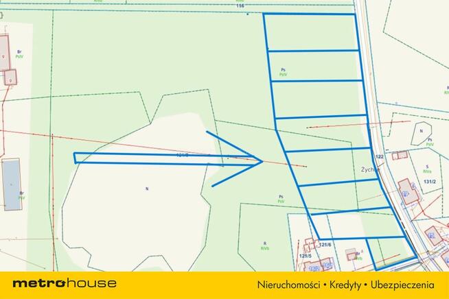 ŻYCHCE - działka budowlana z warunkami zabudowy.