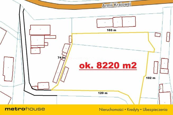 Wynajmij teren w centrum 8220 m², Armii Krajowej