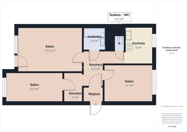 3 pokoje z balkonem - Parkowa w Zawierciu-parter !