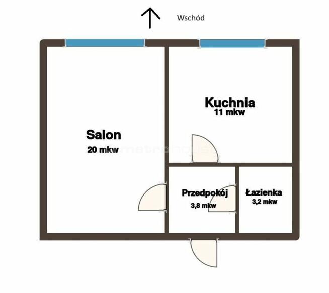 Mieszkanie 38 m kw. na 3 piętrze w centrum.