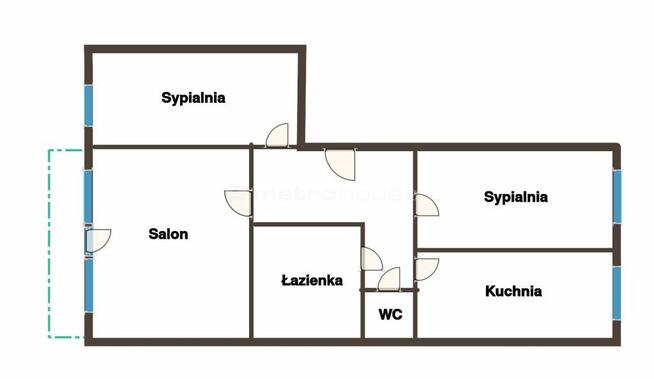Mieszkanie 3 pokojowe pełen rozkład  spory balkon