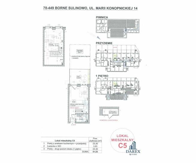 Mieszkanie Borne Sulinowo, ul. Marii Konopnickiej