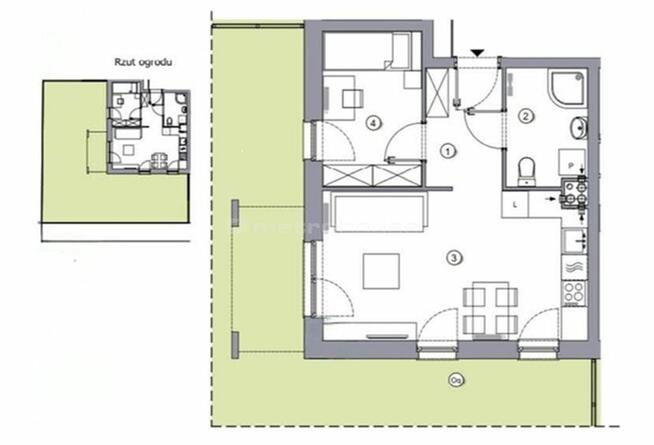 NOWE, DWUPOKOJOWE MIESZKANIE Z OGRÓDKIEM BUK
