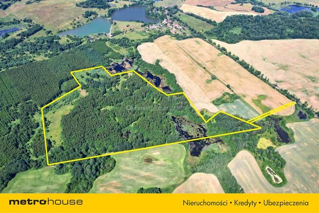 Działka rolna 18,2 ha z lasem - Wilkasy, Gołdap