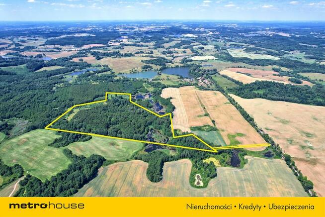 Działka rolna 18,2 ha z lasem - Wilkasy, Gołdap