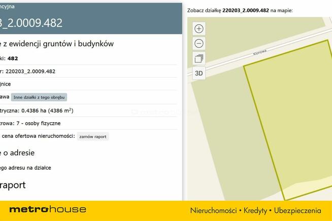 POWAŁKI działka budowlana na skraju lasu.