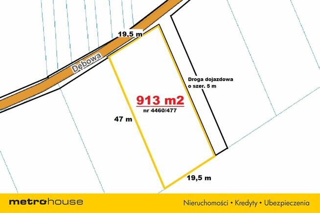 Działka budowlana 913 m² z pięknym widokiem