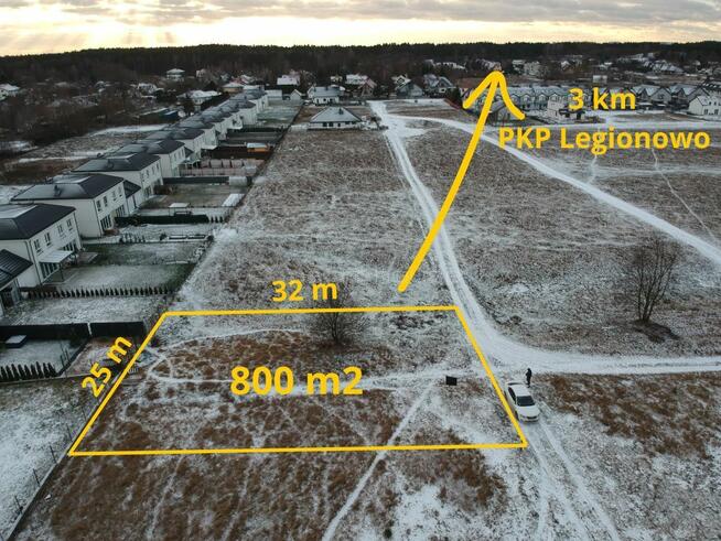 Legionowo działka 800 m² pod dom/bliźniak, MN1