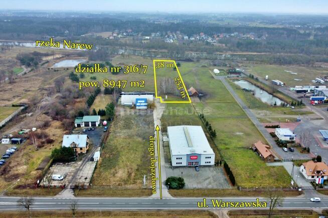 Działka usługowo-przemysłowa nad Narwią