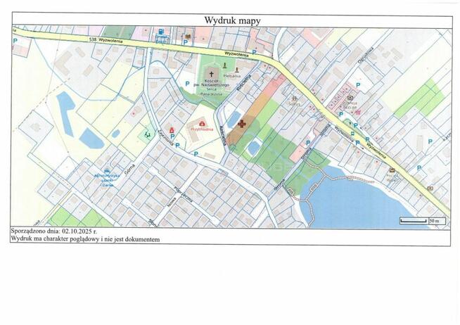 działka + 1/2 domu w centrum Rybna