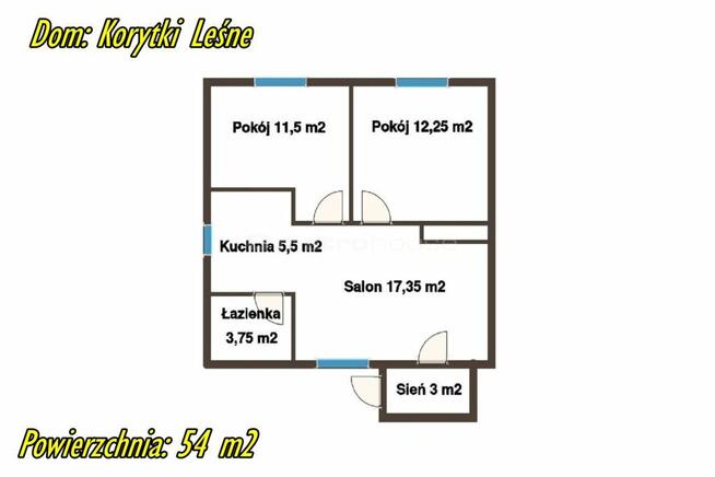 Dom z dużą działką 3320 m² Korytki Leśne