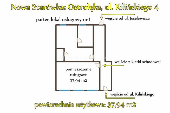 Nowa Starówka: lokal usługowy na parterze