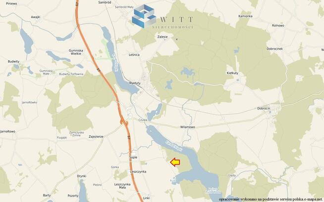 Działka budowlana Sople gm. Małdyty