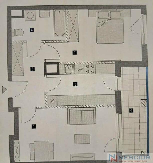 Nowoczesne 2-pokojowe mieszkanie z loggią