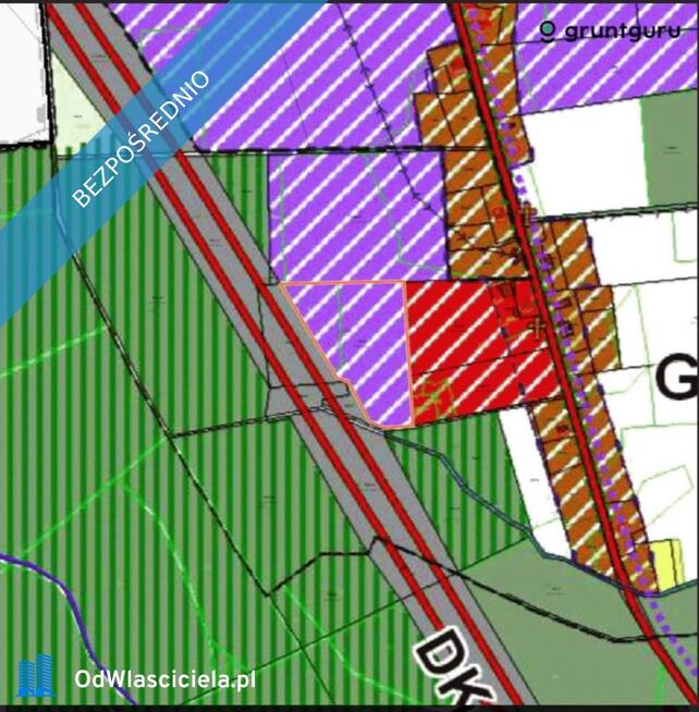 Grunt inwestycyjny, działka inwestycyjna przy S-3. 3 km od '' Węzeł Myślibórz.