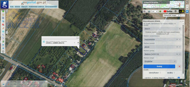 Działka budowlana Grzybów gm. Słubice,