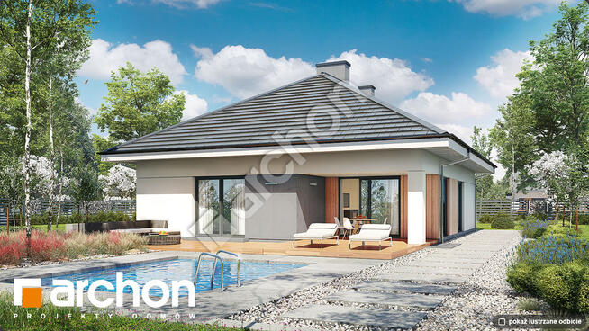 Nowoczesny parterowy dom.