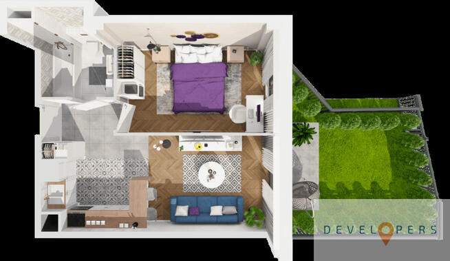 2 pokoje 39 m2 z ogródkiem I miejsce parkingowe