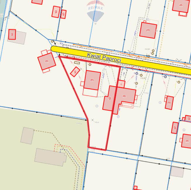 Działka zabudowana – Zalesie Górne- Kwiat Paproci