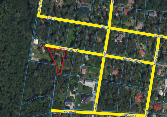 Działka zabudowana – Zalesie Górne- Kwiat Paproci