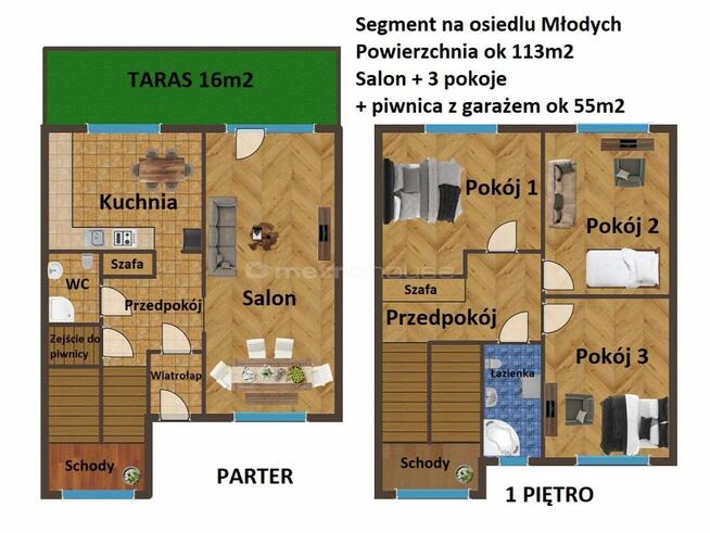 #REZERWACJA# Ładny segment 113m2 z garażem