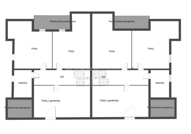 Połowa bliźniaka, garaż, stan surowy otwarty