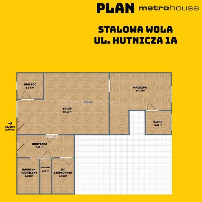 Lokal usługowy 100 m² centrum, ul. Hutnicza