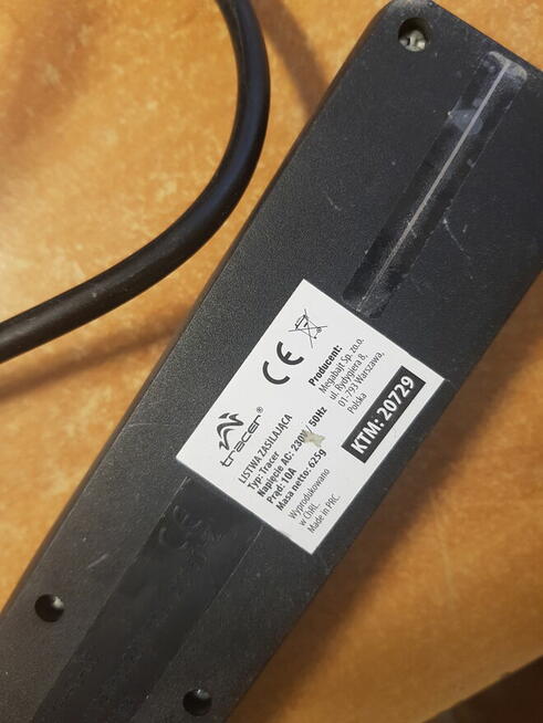 Przedłużacz listwa zasilająca, 5 gniazd z włącznikiem 2 szt