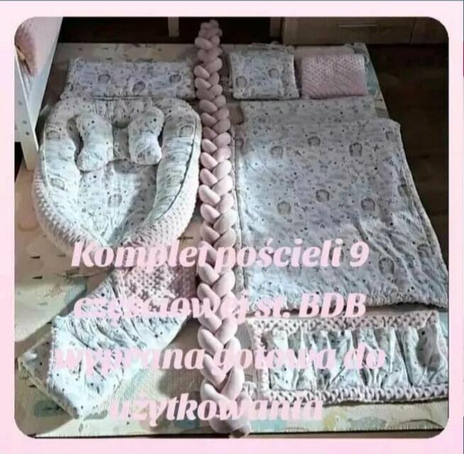 Ikea łóżeczko Sundvik szare, pościel, wanienka