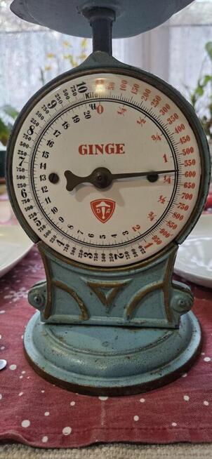 Antyk w czystej postaci ZABYTKOWA WAGA KUCHENNA GINGE