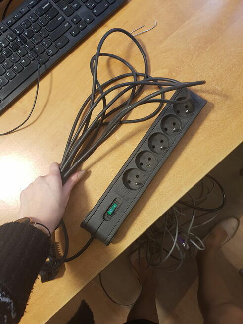 Przedłużacz listwa zasilająca, 5 gniazd z włącznikiem 2 szt