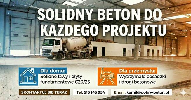 Beton towarowy, stabilizacja, piasek, cement, kruszywo, wyle