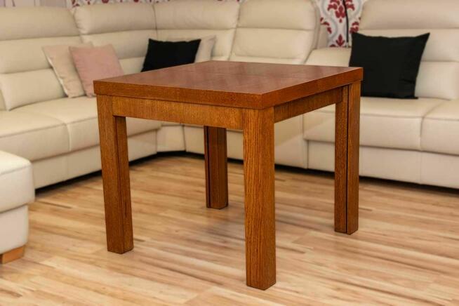 Stół Dębowy Rozkładany 90x90+2x55