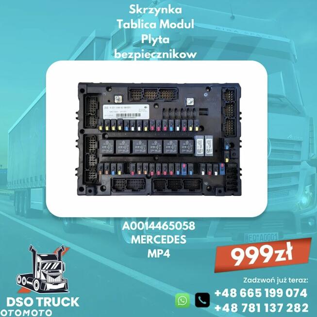 Skrzynka Tablica Modul Plyta bezpiecznikow A0014464858