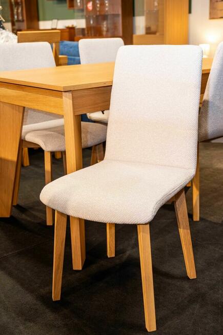 Stół Dębowy Nowoczesny 140x80+2x40cm + 4 krzesła