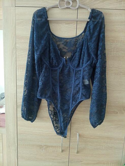 Koronkowe body granat, XL