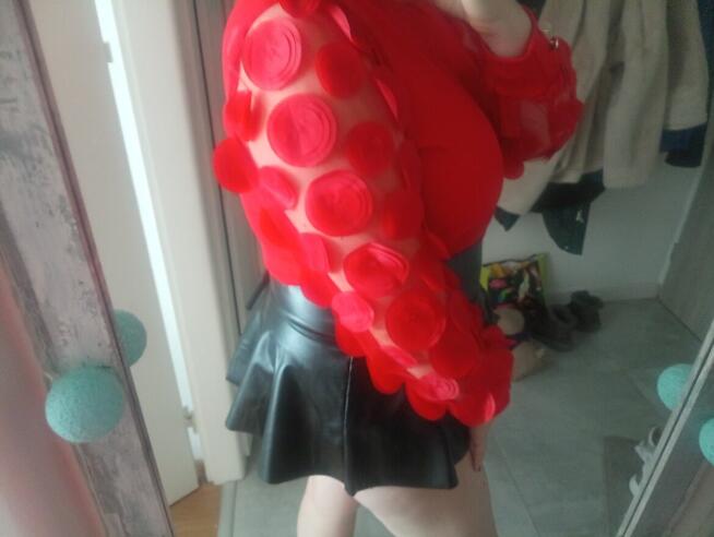 Spódnica lateksowa mikro, XL