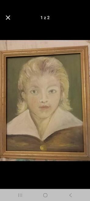 Obraz olejny chłopiec