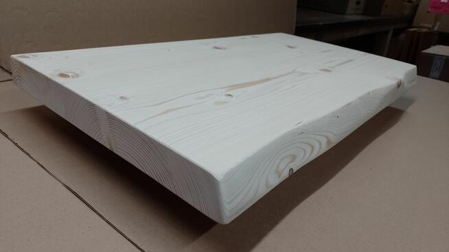 Blat DREWNIANY z naturalną krawędzią 40x75cm gr 4,5cm z drew