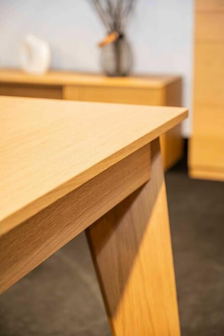 Stół Dębowy Nowoczesny 140x80+2x40cm + 4 krzesła