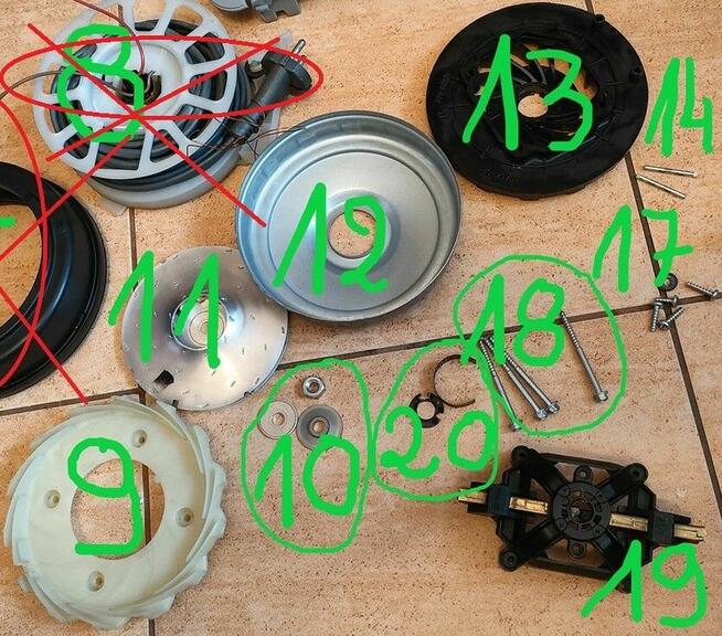 Zelmer Meteor 2 typ;400.5.E00E H / 400.0.E01E F -CZĘŚCI