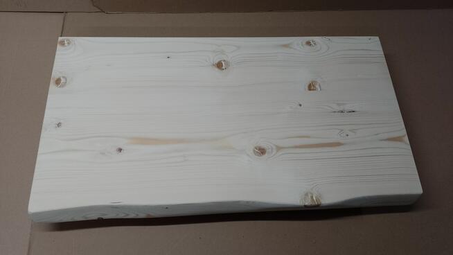 Blat DREWNIANY z naturalną krawędzią 40x75cm gr 4,5cm z drew