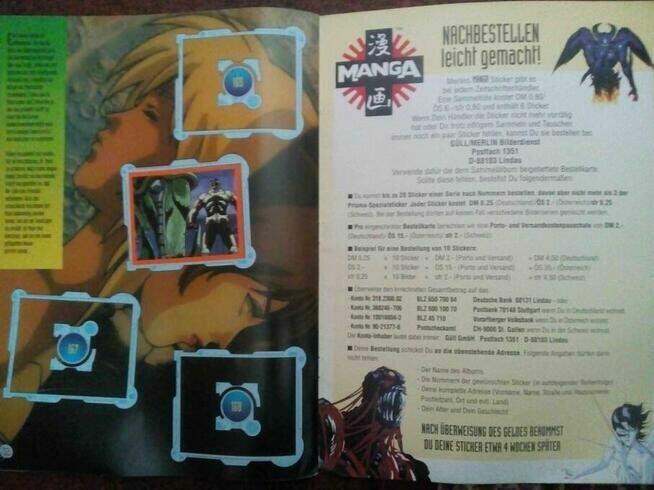 Album MANGA niemiecki z częścią naklejek