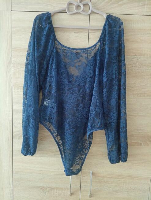 Koronkowe body granat, XL