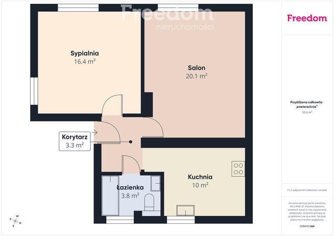 2 pokoje z prywatnym wejściem i dużą kuchnią