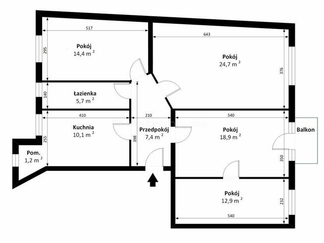 Przestronne mieszkanie z doskonałą komunikacją