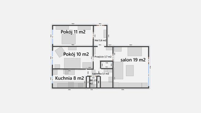 Mieszkanie 63 m2, 3 pokoje, Aleksandrów Łódzki